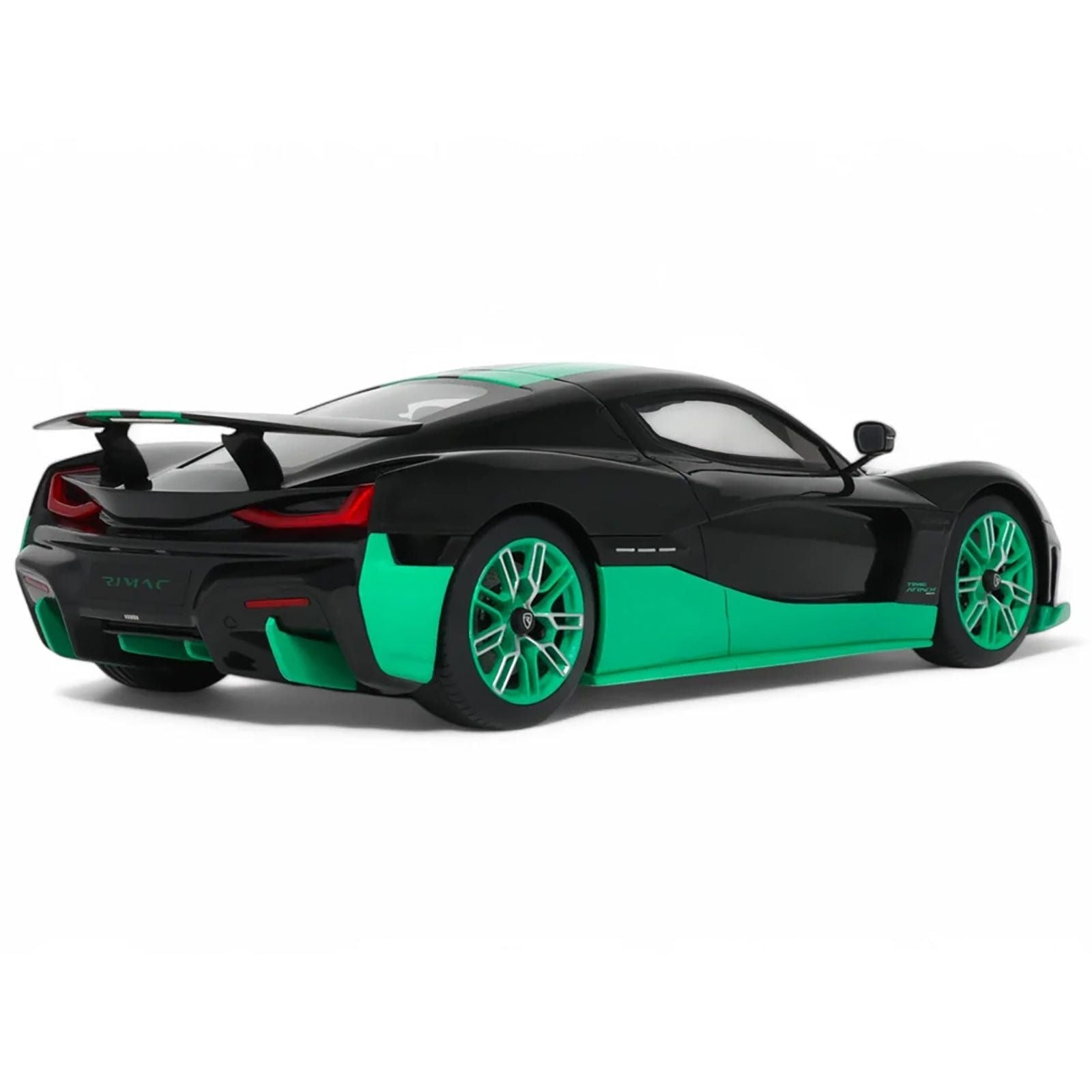 2023 Rimac Nevera Black with Green Stripes 1/18 Model Car by GT Spirit - GT Spirit - ModelCars.com