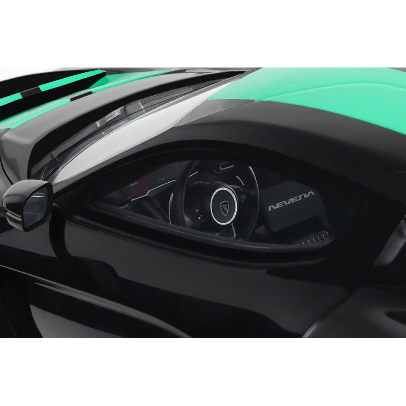 2023 Rimac Nevera Black with Green Stripes 1/18 Model Car by GT Spirit - GT Spirit - ModelCars.com