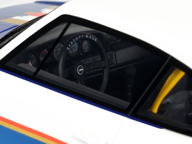 2023 RWB x Liberty Walk 993 #2 White and Blue Metallic with Graphics 1/18 Model Car by GT Spirit-GT Spirit-ModelCars.com