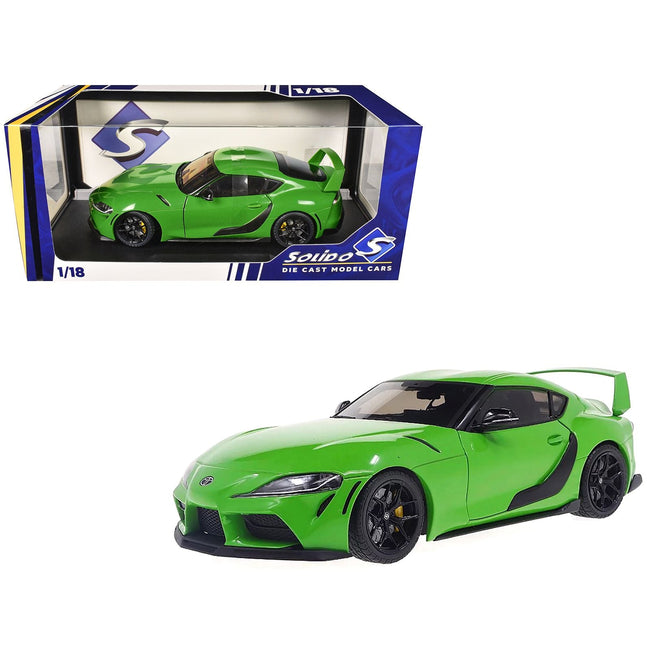 2023 Toyota GR Supra "StreetFighter" Green 1/18 Diecast Model Car by Solido-Solido-ModelCars.com