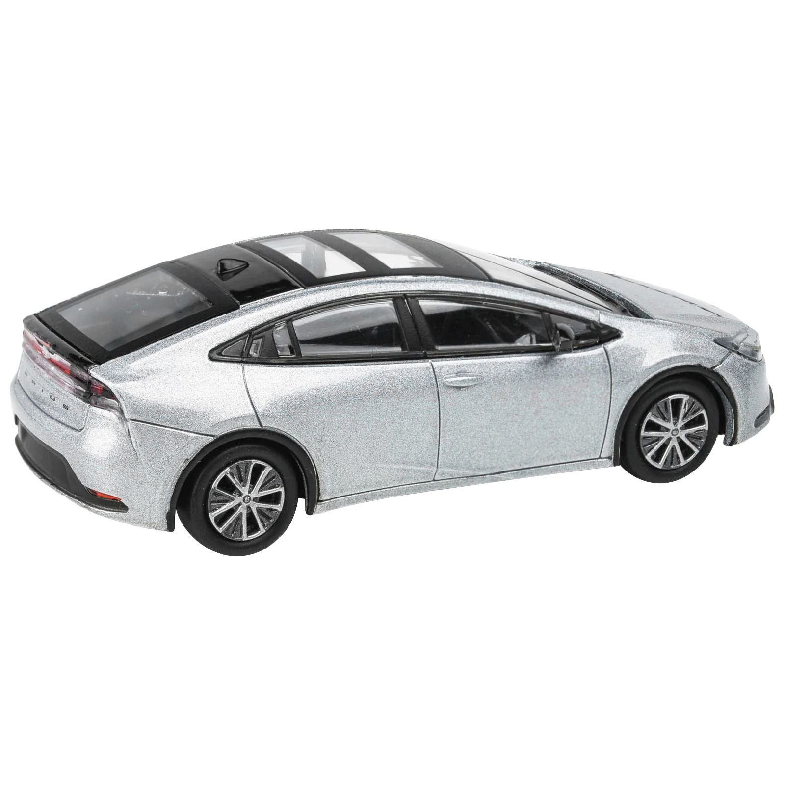 2023 Toyota Prius Cutting Edge Silver Metallic with Black Top and Sun Roof 1/64 Diecast Model Car by Paragon Models - Paragon - ModelCars.com