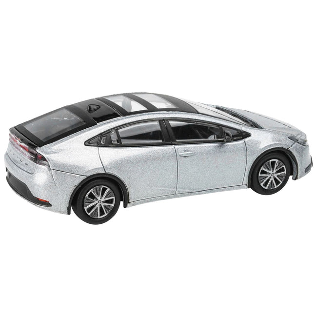 2023 Toyota Prius Cutting Edge Silver Metallic with Black Top and Sun Roof 1/64 Diecast Model Car by Paragon Models - Paragon - ModelCars.com