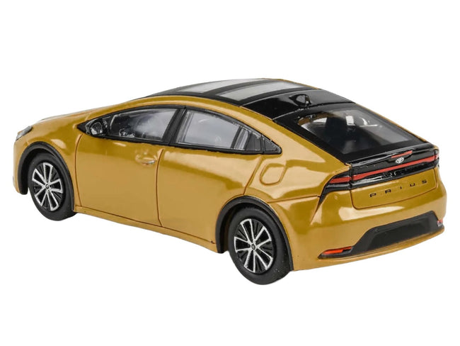 2023 Toyota Prius Maximum Yellow with Black Top and Sun Roof 1/64 Diecast Model Car by Paragon Models-Paragon-ModelCars.com