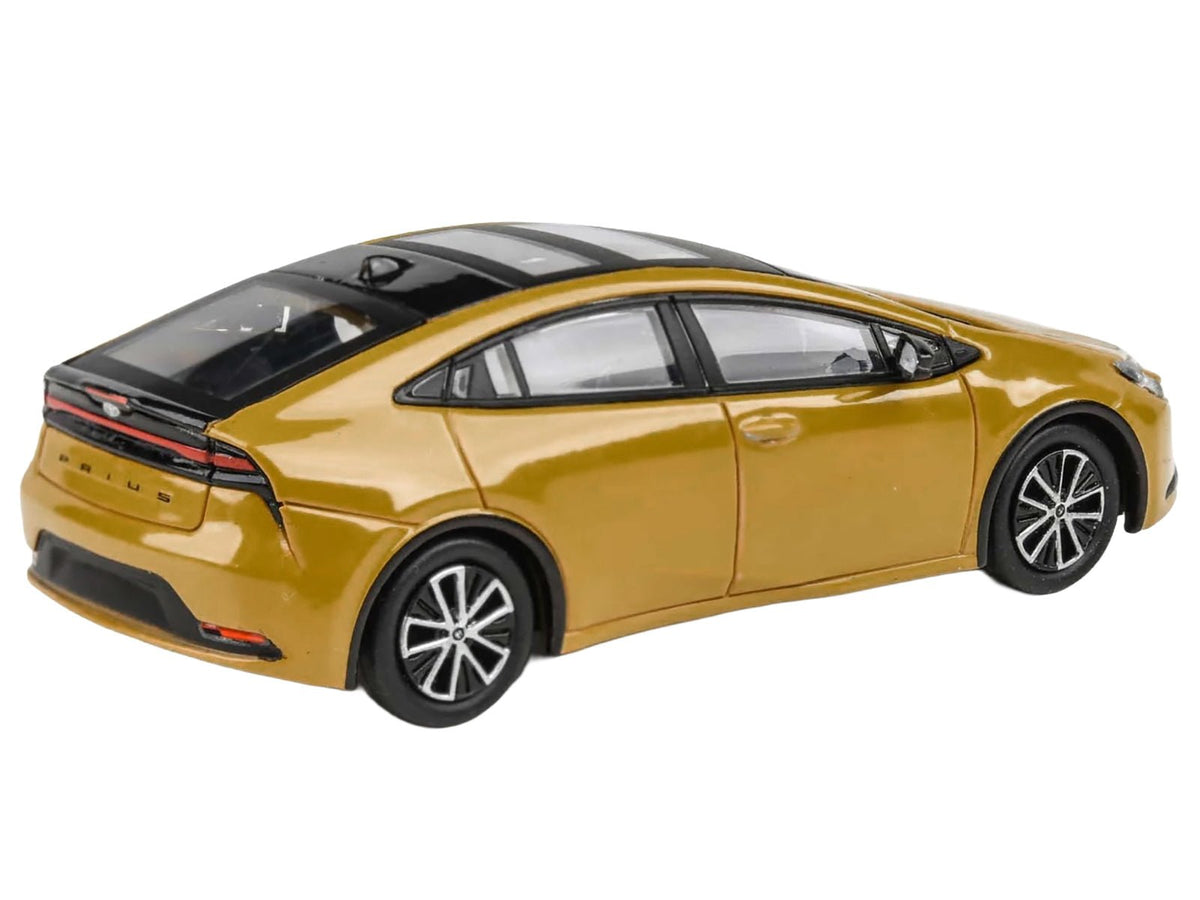 2023 Toyota Prius Maximum Yellow with Black Top and Sun Roof 1/64 Diecast Model Car by Paragon Models-Paragon-ModelCars.com