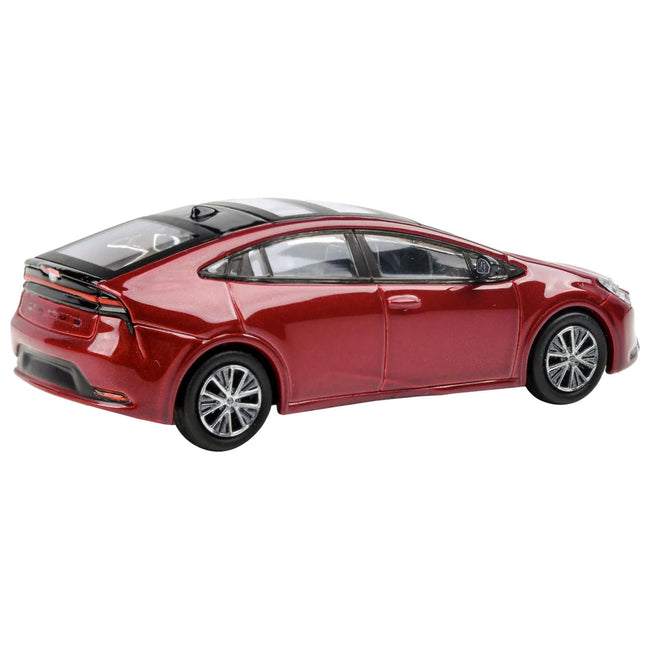 2023 Toyota Prius Supersonic Red Metallic with Black Top and Sun Roof and Sun Roof 1/64 Diecast Model Car by Paragon Models-Paragon-ModelCars.com