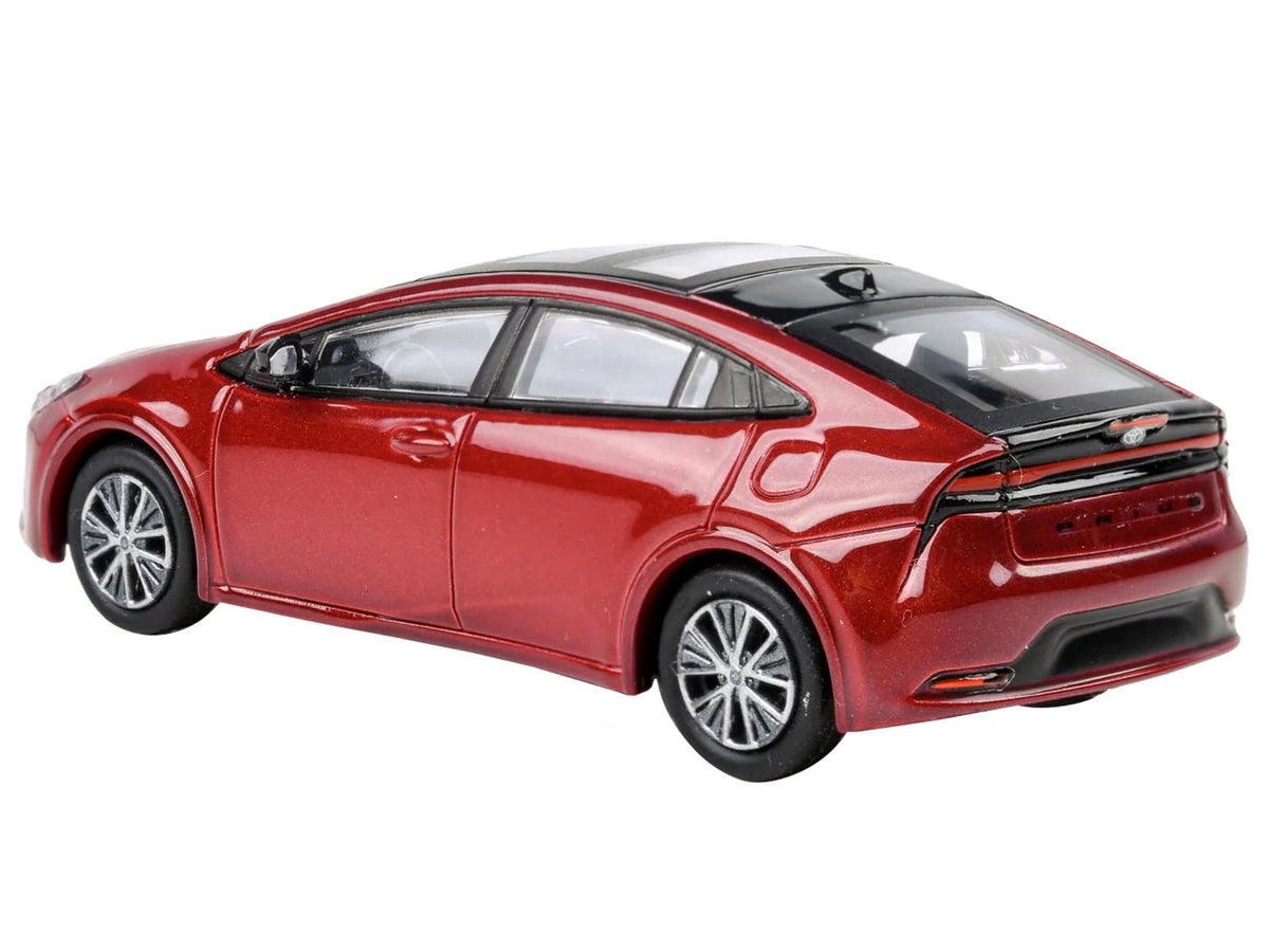2023 Toyota Prius Supersonic Red Metallic with Black Top and Sun Roof and Sun Roof 1/64 Diecast Model Car by Paragon Models-Paragon-ModelCars.com