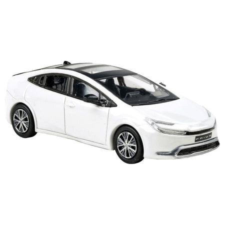 2023 Toyota Prius Wind Chill White Metallic with Black Top and Sun Roof and Sun Roof 1/64 Diecast Model Car by Paragon Models - Paragon - ModelCars.com