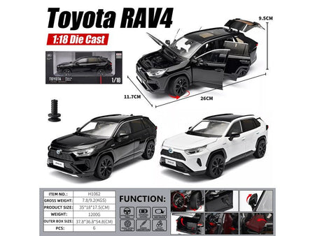 2023 Toyota Rav4 Hybrid Black 1/18 Diecast Model Car by Heimanba-Heimanba-ModelCars.com