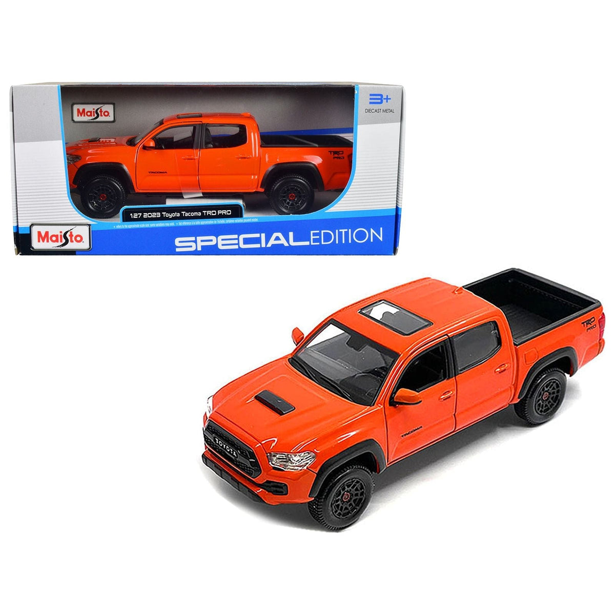 2023 Toyota Tacoma TRD PRO Pickup Truck Solar Octane Orange with Sunroof "Special Edition" Series 1/27 Diecast Model Car by Maisto-Maisto-ModelCars.com
