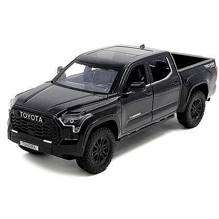 2023 Toyota Tundra TRD 4x4 Pickup Truck Black with Sunroof and Wheel Rack 1/24 Diecast Model Car-Other-ModelCars.com