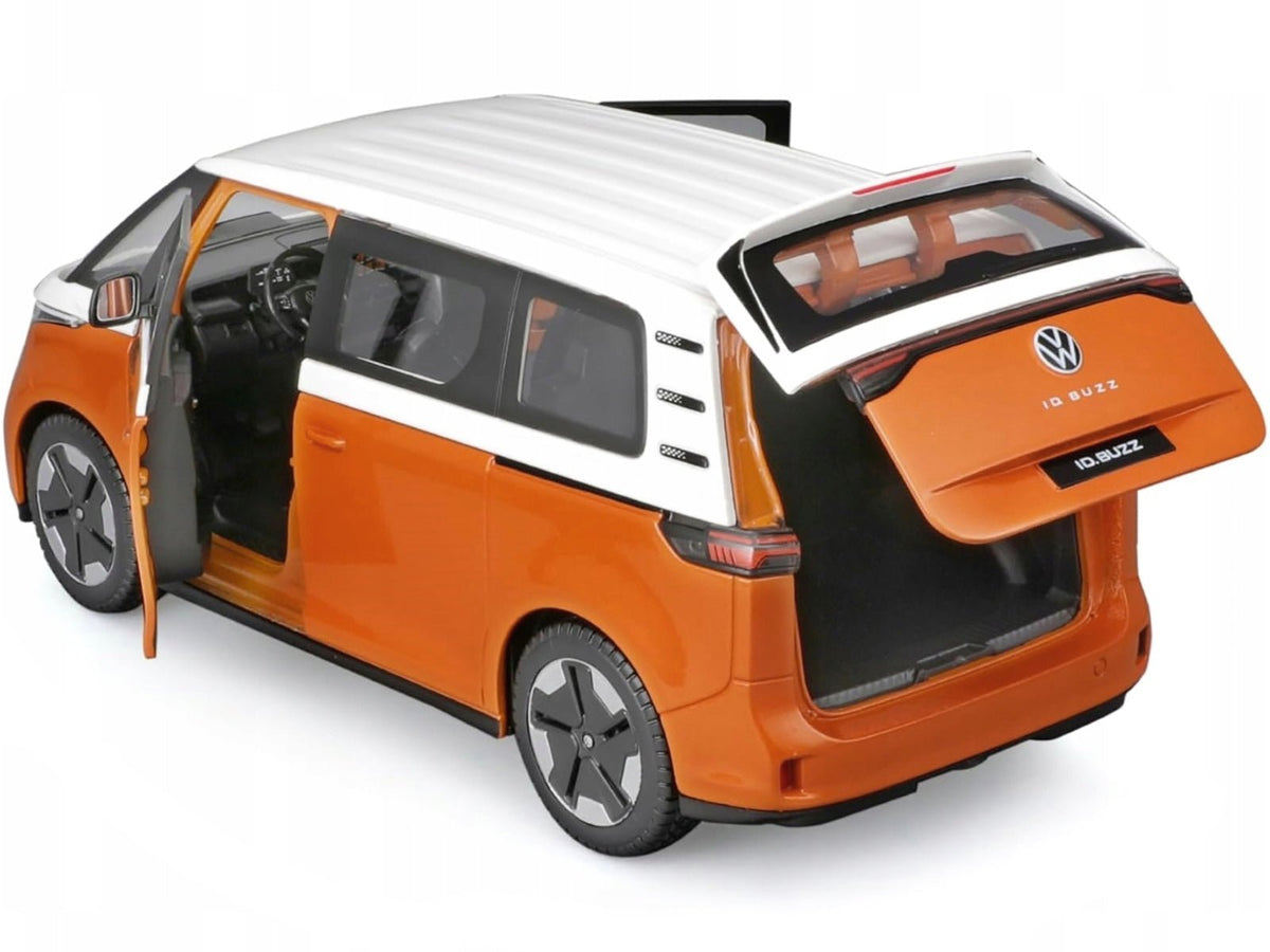 2023 Volkswagen ID. Buzz Van Orange and White "Special Edition" Series 1/24 Diecast Model Car by Maisto-Maisto-ModelCars.com