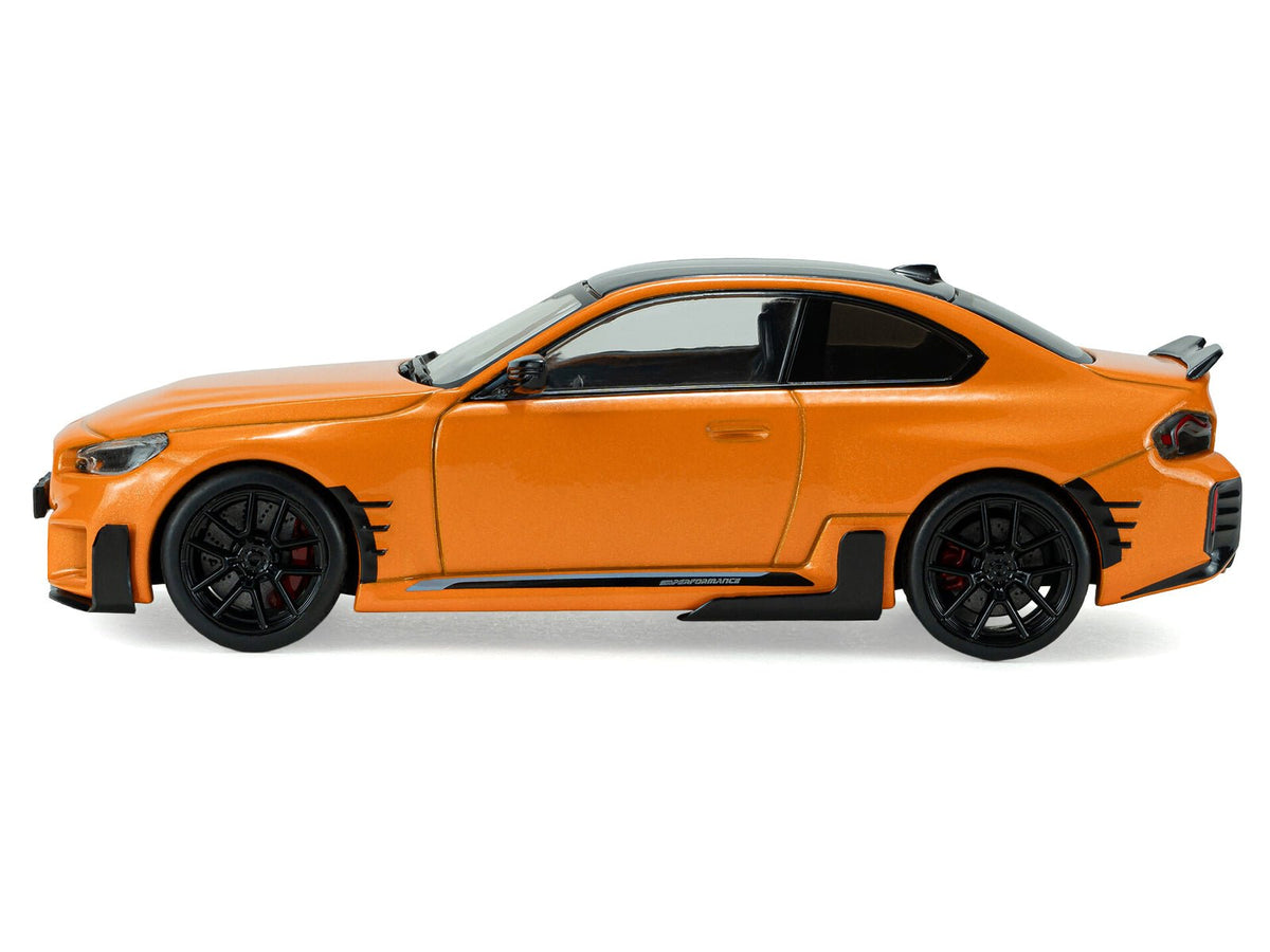 2024 BMW M2 M Performance Papaya Orange Metallic with Black Top 1/43 Diecast Model Car by Solido-Solido-ModelCars.com