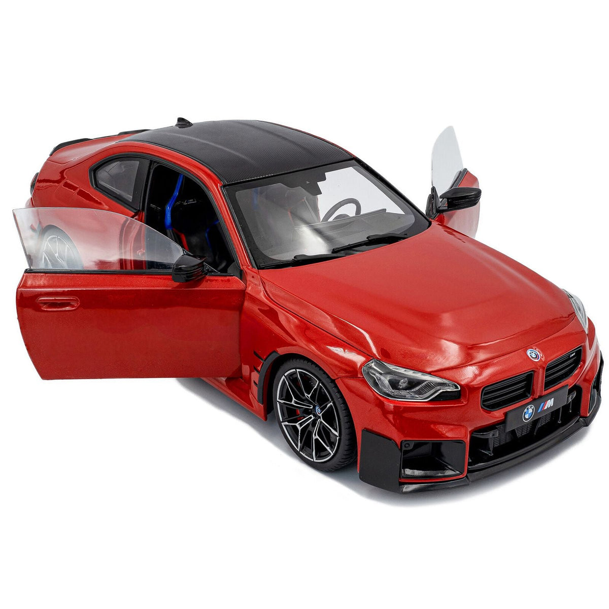 2024 BMW M2 Performance Parts Toronto Red Metallic with Carbon Top 1/18 Diecast Model Car by Solido-Solido-ModelCars.com