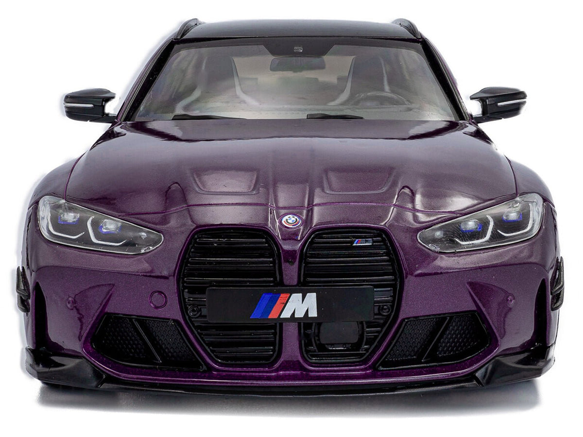 2024 BMW M3 Competition M xDrive Touring Twilight Purple Pearl Metallic with Black Top 1/18 Diecast Model Car by Solido-Solido-ModelCars.com