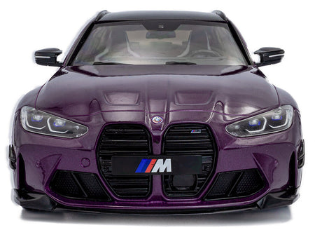 2024 BMW M3 Competition M xDrive Touring Twilight Purple Pearl Metallic with Black Top 1/18 Diecast Model Car by Solido-Solido-ModelCars.com