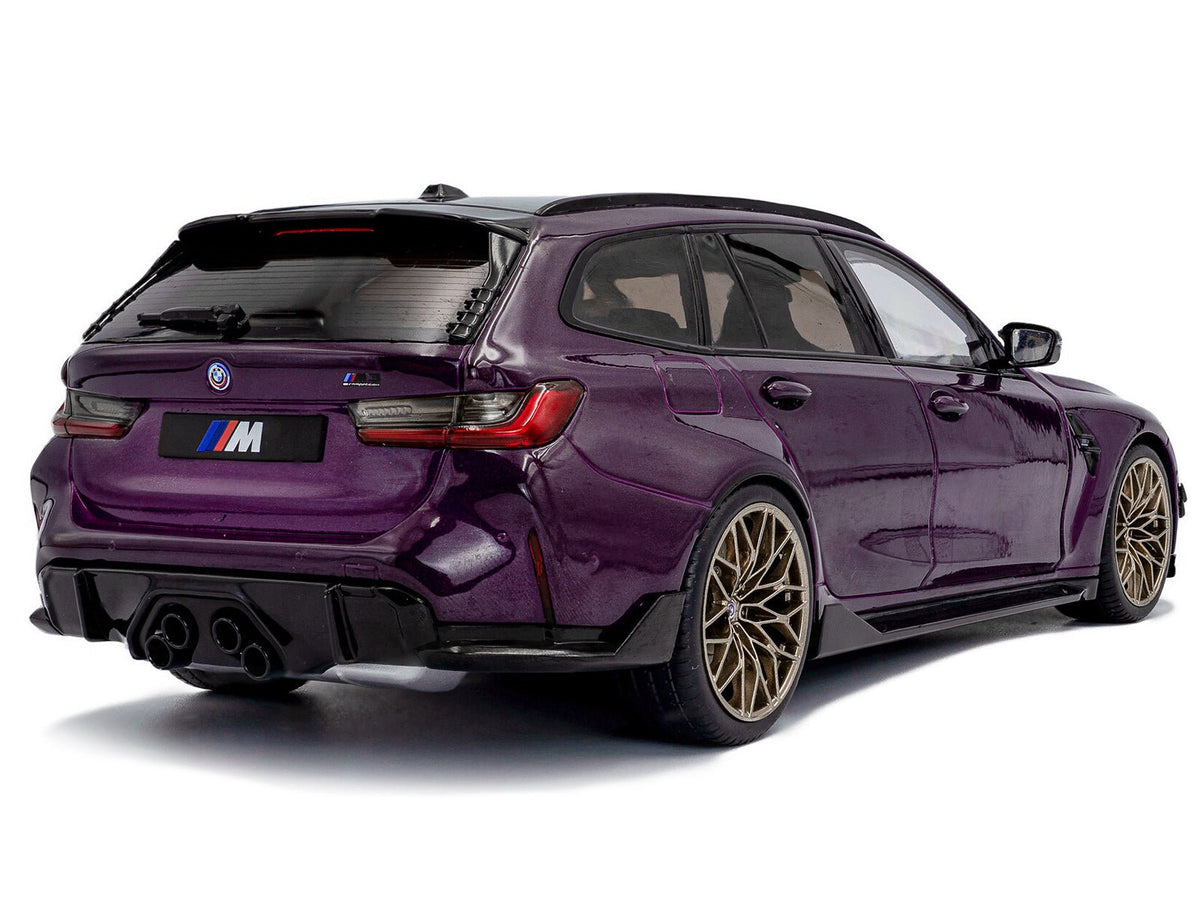 2024 BMW M3 Competition M xDrive Touring Twilight Purple Pearl Metallic with Black Top 1/18 Diecast Model Car by Solido-Solido-ModelCars.com
