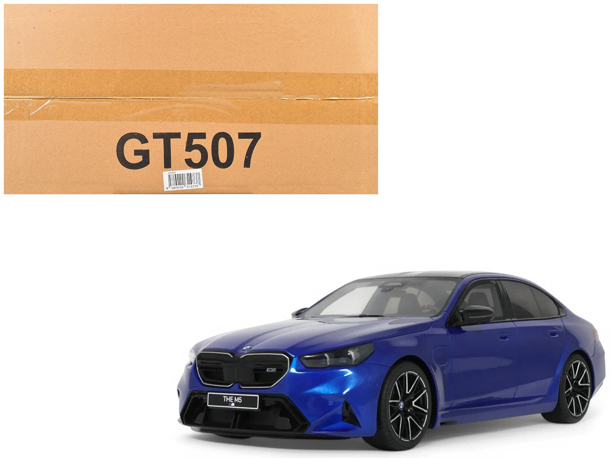 2024 BMW M5 (G90) Marina Bay Blue Metallic with Black Top 1/18 Model Car by GT Spirit-GT Spirit-ModelCars.com
