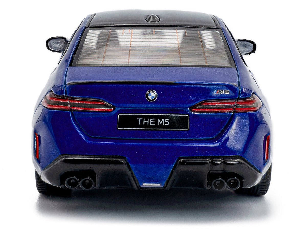 2024 BMW M5 Sedan Marina Bay Blue Metallic with Black Top 1/43 Diecast Model Car by Solido-Solido-ModelCars.com