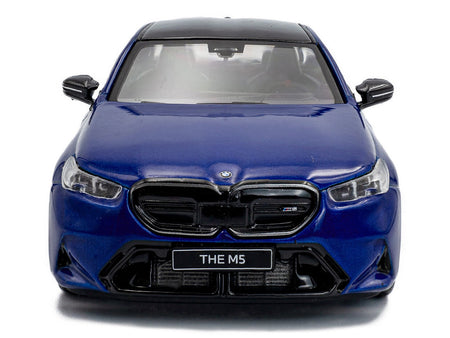 2024 BMW M5 Sedan Marina Bay Blue Metallic with Black Top 1/43 Diecast Model Car by Solido-Solido-ModelCars.com