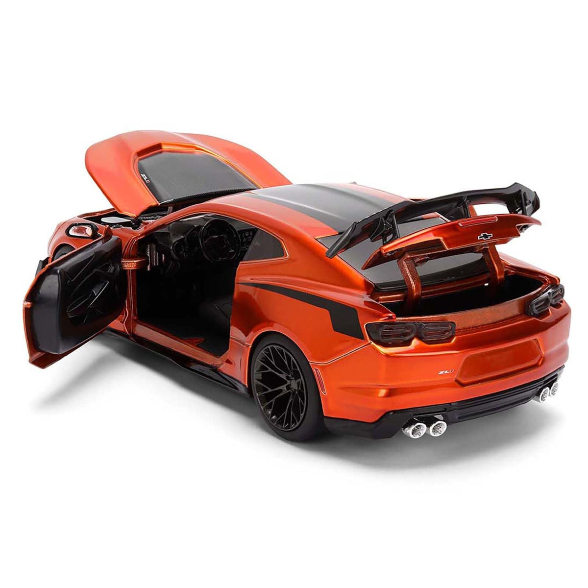 2024 Chevrolet Camaro ZL1 1LE Orange Metallic with Black Stripes "Bigtime Muscle" Series 1/24 Diecast Model Car by Jada-Jada-ModelCars.com