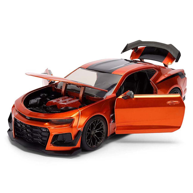 2024 Chevrolet Camaro ZL1 1LE Orange Metallic with Black Stripes "Bigtime Muscle" Series 1/24 Diecast Model Car by Jada-Jada-ModelCars.com