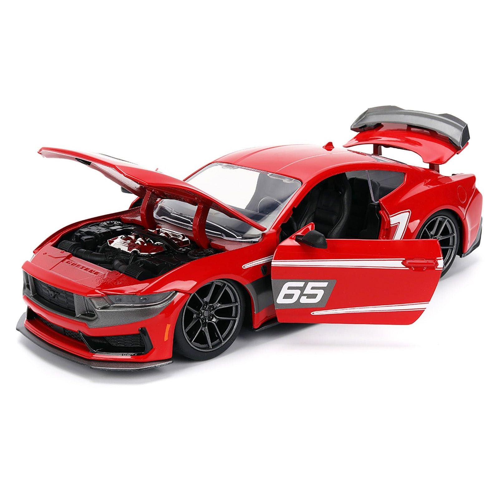2024 Ford Mustang Dark Horse 65 Red with White Graphics "Bigtime Muscle" Series 1/24 Diecast Model Car by Jada - Jada - ModelCars.com