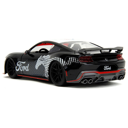 2024 Ford Mustang Dark Horse Black with White Top and "Mustang Horse Graphics" "Bigtime Muscle" Series 1/24 Diecast Model Car by Jada - Jada - ModelCars.com