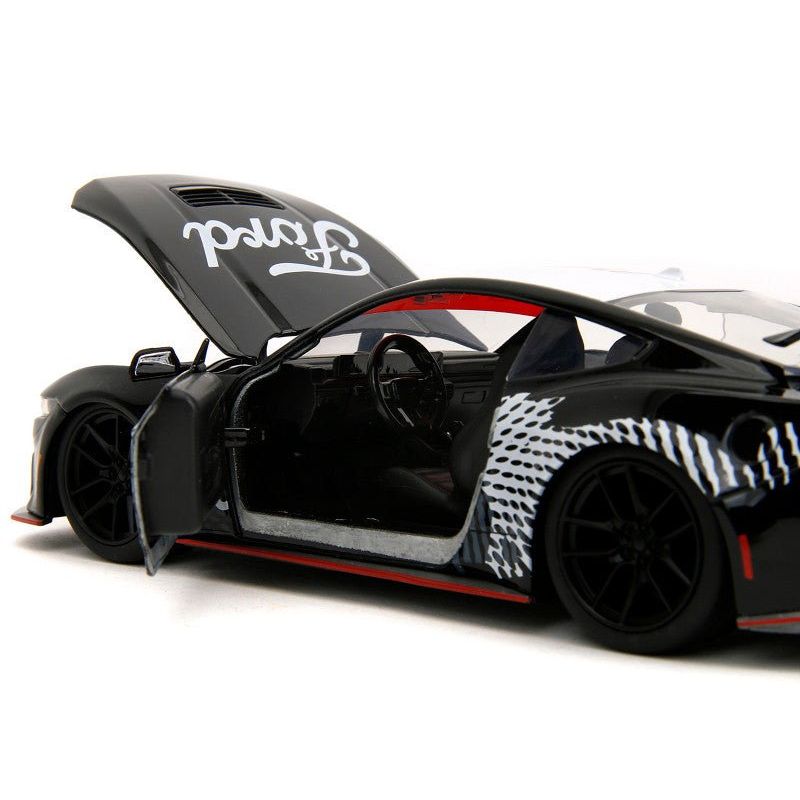2024 Ford Mustang Dark Horse Black with White Top and "Mustang Horse Graphics" "Bigtime Muscle" Series 1/24 Diecast Model Car by Jada-Jada-ModelCars.com