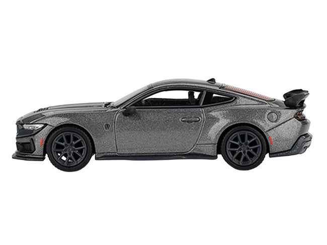 2024 Ford Mustang Dark Horse Carbonized Gray Metallic Limited Edition 1/64 Diecast Model Car by Mini GT-Mini GT-ModelCars.com