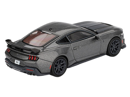 2024 Ford Mustang Dark Horse Carbonized Gray Metallic Limited Edition 1/64 Diecast Model Car by Mini GT-Mini GT-ModelCars.com
