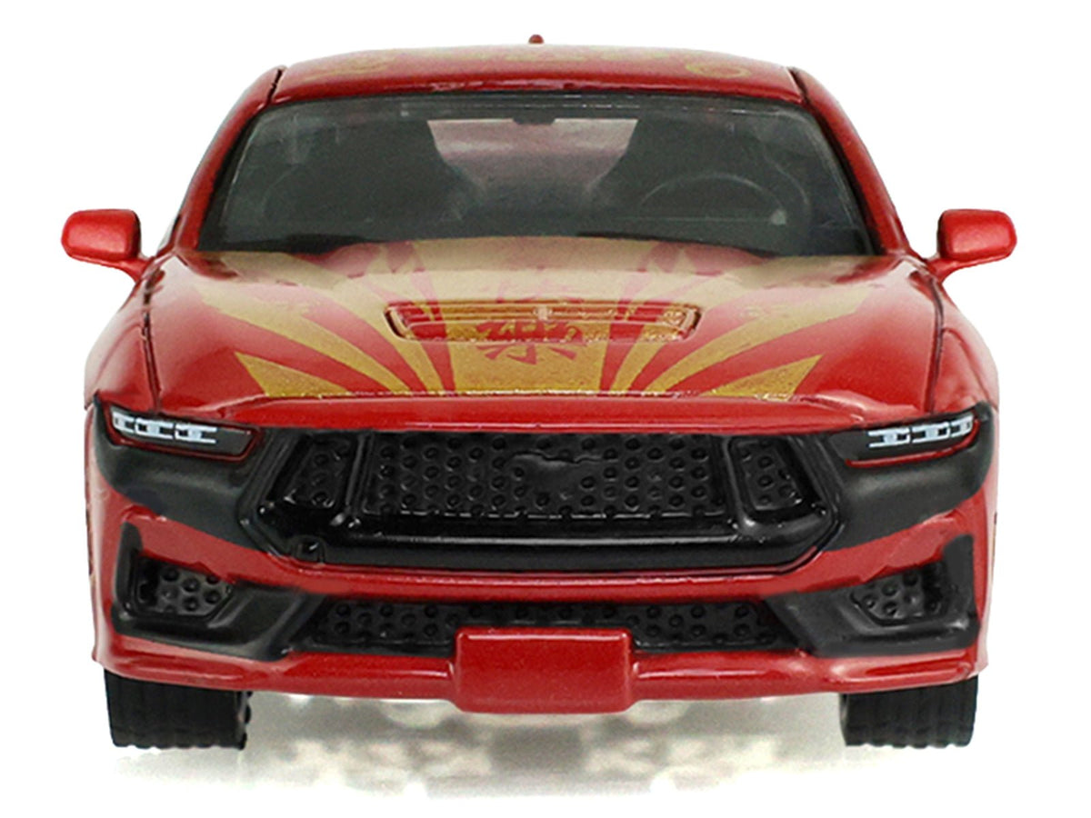 2024 Ford Mustang Dark Horse "Chinese Zodiac 2026 Year of the Horse" Red with Gold Graphics "Hobby Exclusive" Series 1/64 Diecast Model Car by Greenlight-Greenlight-ModelCars.com