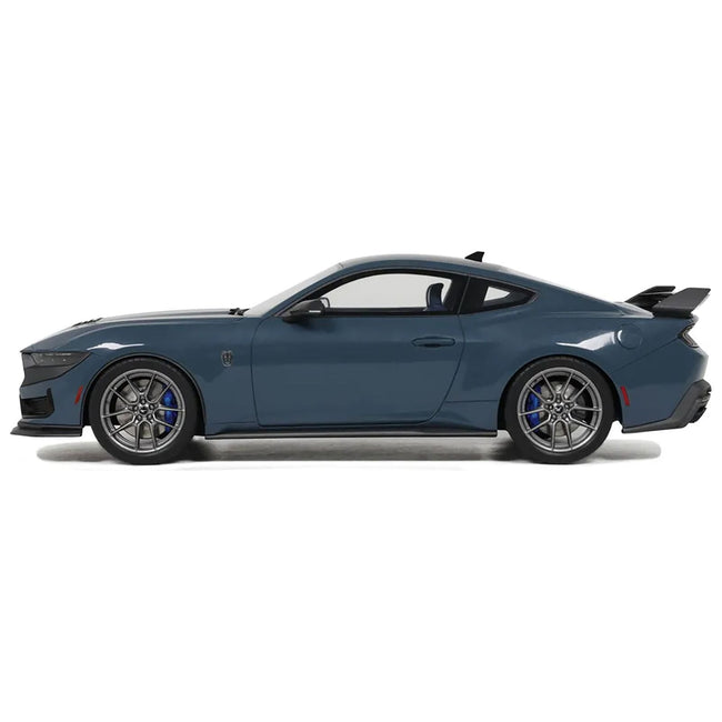 2024 Ford Mustang Dark Horse Vapor Blue Metallic with Black Stripes 1/18 Model Car by GT Spirit - GT Spirit - ModelCars.com