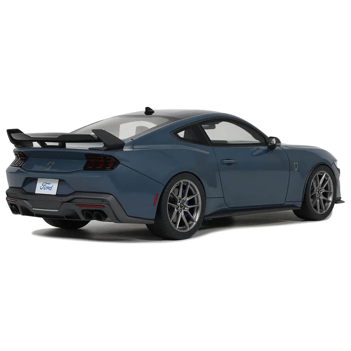 2024 Ford Mustang Dark Horse Vapor Blue Metallic with Black Stripes 1/18 Model Car by GT Spirit - GT Spirit - ModelCars.com
