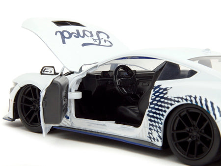 2024 Ford Mustang Dark Horse White with "Mustang Horse Graphics" "Bigtime Muscle" Series 1/24 Diecast Model Car by Jada-Jada-ModelCars.com