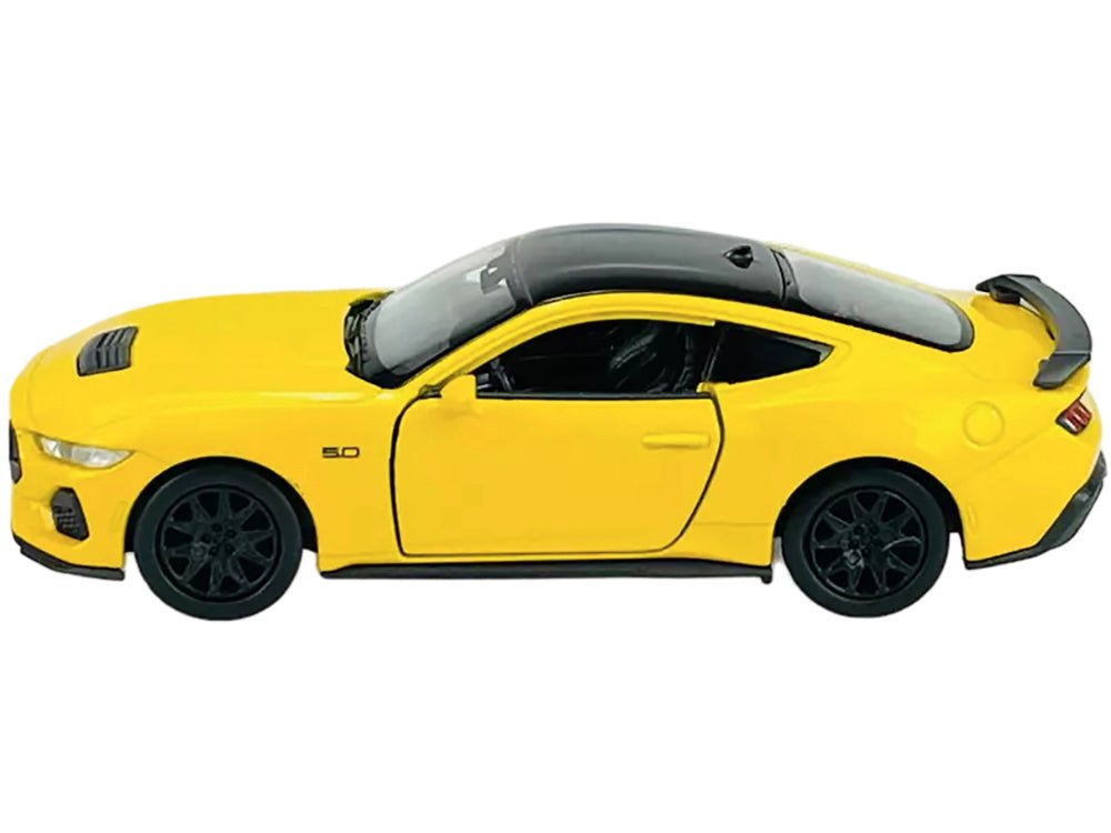 2024 Ford Mustang GT 5.0 Yellow with Black Top "NEX Models" Series 1/25 Diecast Model Car by Welly-Welly-ModelCars.com