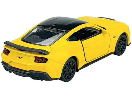 2024 Ford Mustang GT 5.0 Yellow with Black Top "NEX Models" Series 1/25 Diecast Model Car by Welly-Welly-ModelCars.com