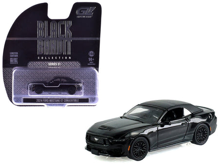 2024 Ford Mustang GT Convertible Black "Black Bandit" Series 31 1/64 Diecast Model Car by Greenlight-Greenlight-ModelCars.com