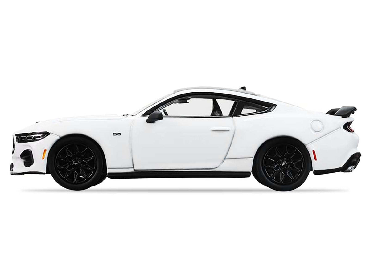2024 Ford Mustang Oxford White with Black Top "GreenLight Muscle" Series 30 1/64 Diecast Model Car by Greenlight-Greenlight-ModelCars.com