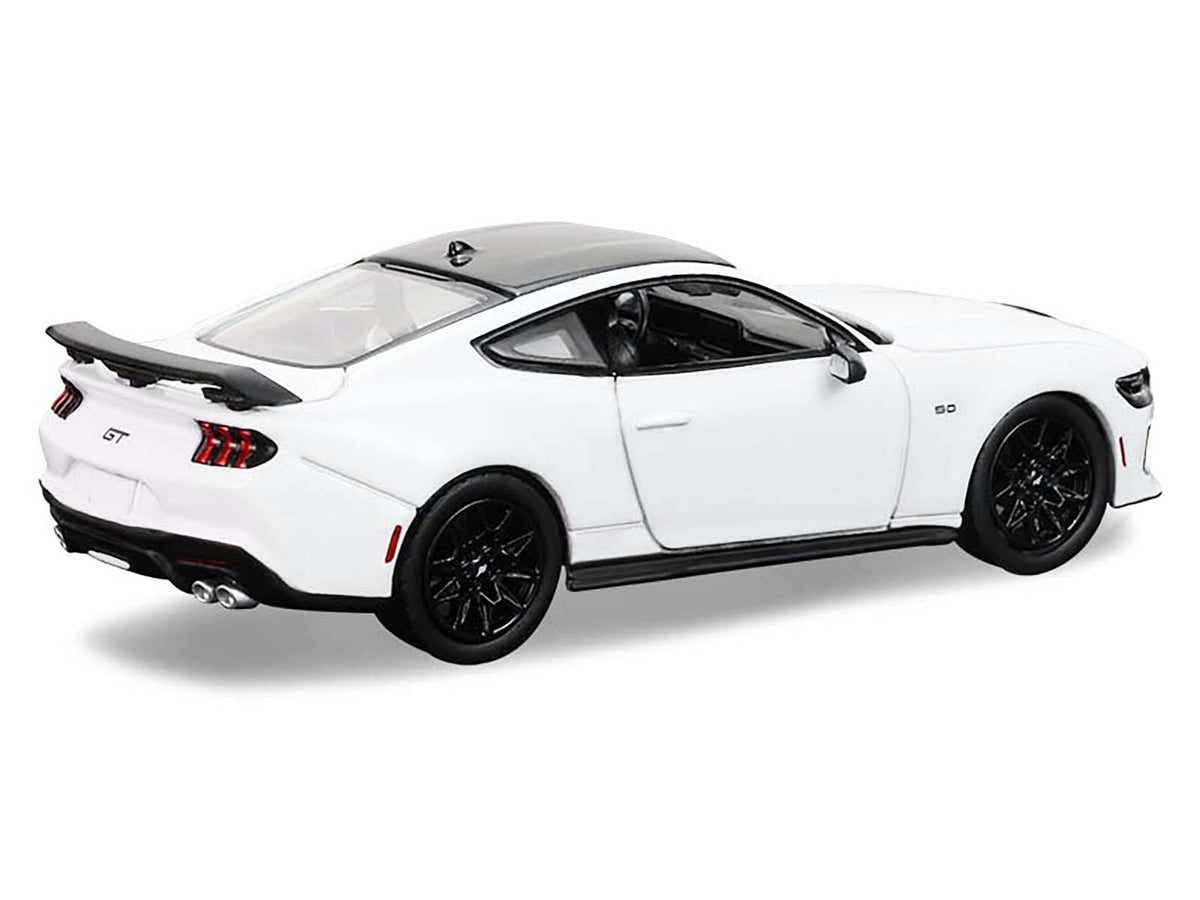 2024 Ford Mustang Oxford White with Black Top "GreenLight Muscle" Series 30 1/64 Diecast Model Car by Greenlight-Greenlight-ModelCars.com