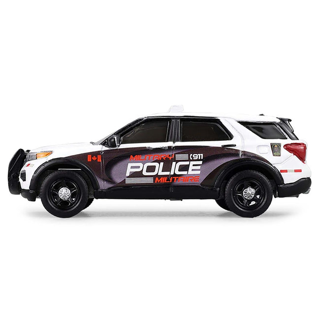 2024 Ford Police Interceptor Utility "Canada Military Police" White with Graphics "Hot Pursuit - Canada Special Edition" Series 1/64 Diecast Model Car by Greenlight-Greenlight-ModelCars.com
