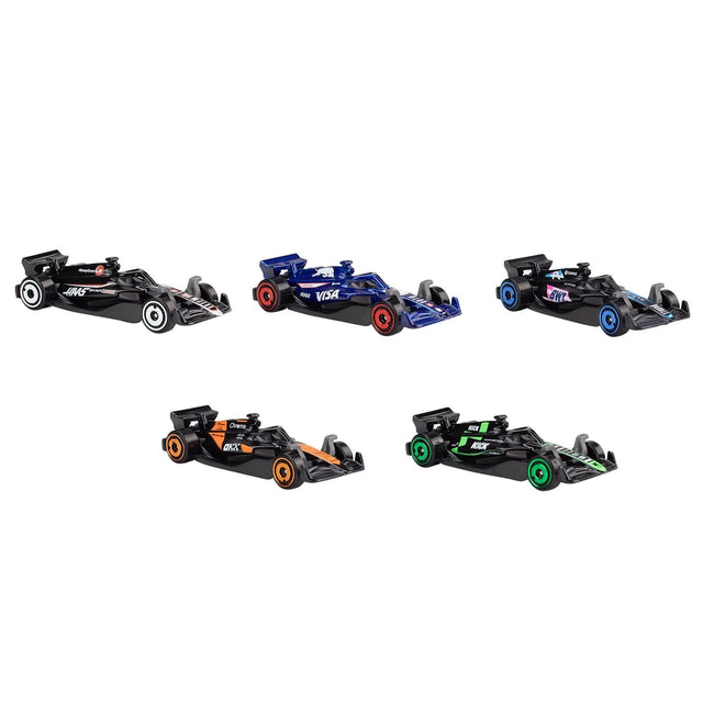 2024 Formula 1 World Championship 5 piece Set Diecast Model Cars by Hot Wheels-Hotwheels-ModelCars.com