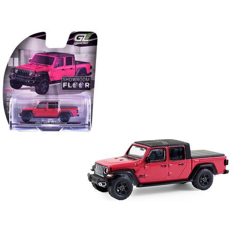 2024 Jeep Gladiator Pickup Truck Tuscadero Pink with Black Top "Showroom Floor" Series 7 1/64 Diecast Model Car by Greenlight - Greenlight - ModelCars.com