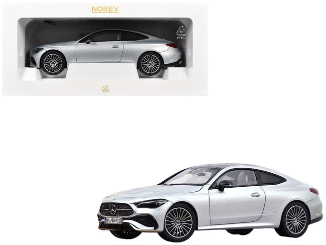 2024 Mercedes-Benz CLE Coupe Hightech Silver Metallic 1/18 Diecast Model Car by Norev-Norev-ModelCars.com