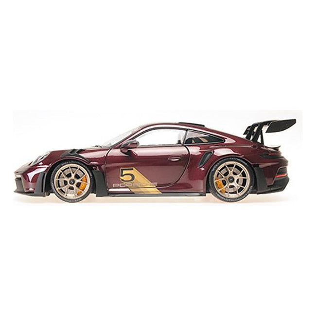 2024 Porsche 911 GT3 RS 5 Purple with Carbon Top and Hood Stripes Limited Edition to 400 pieces Worldwide 1/18 Diecast Model Car by Minichamps - Minichamps - ModelCars.com