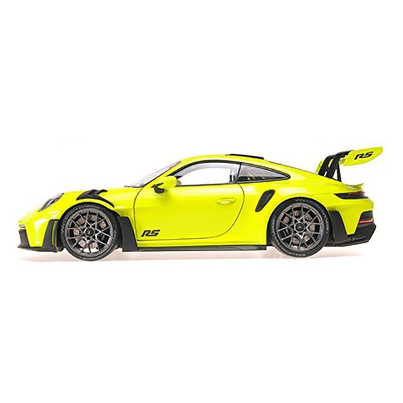 2024 Porsche 911 GT3 RS Acid Green with Carbon Top and Hood Stripes Limited Edition to 400 pieces Worldwide 1/18 Diecast Model Car by Minichamps - Minichamps - ModelCars.com