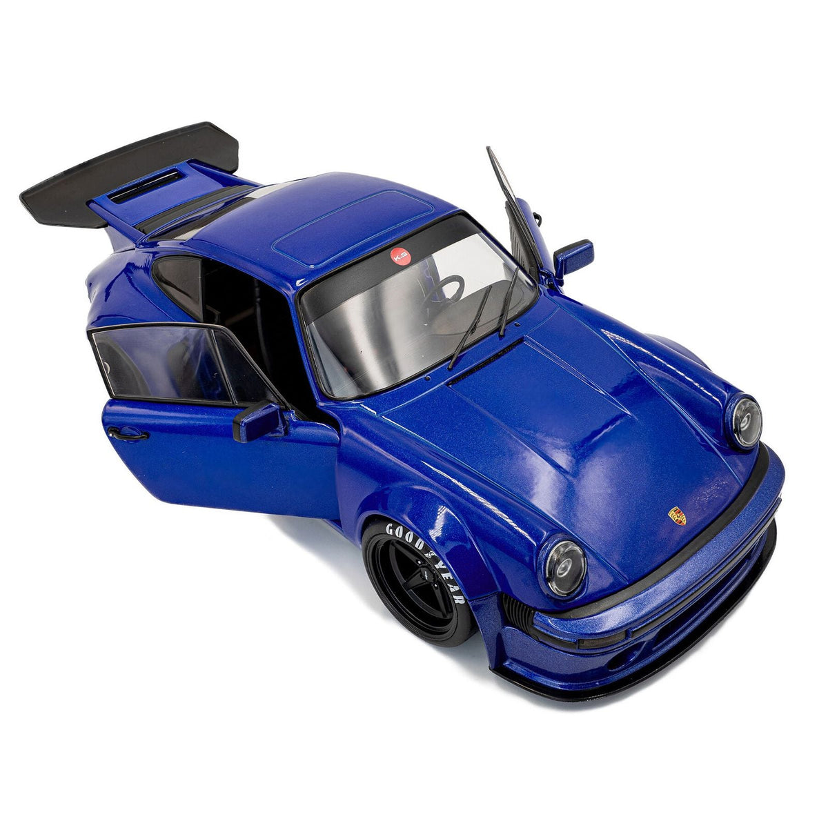 2024 Porsche 911 KS-R by Khyzyl Saleem Dark Blue Metallic 1/18 Diecast Model Car by Solido-Solido-ModelCars.com