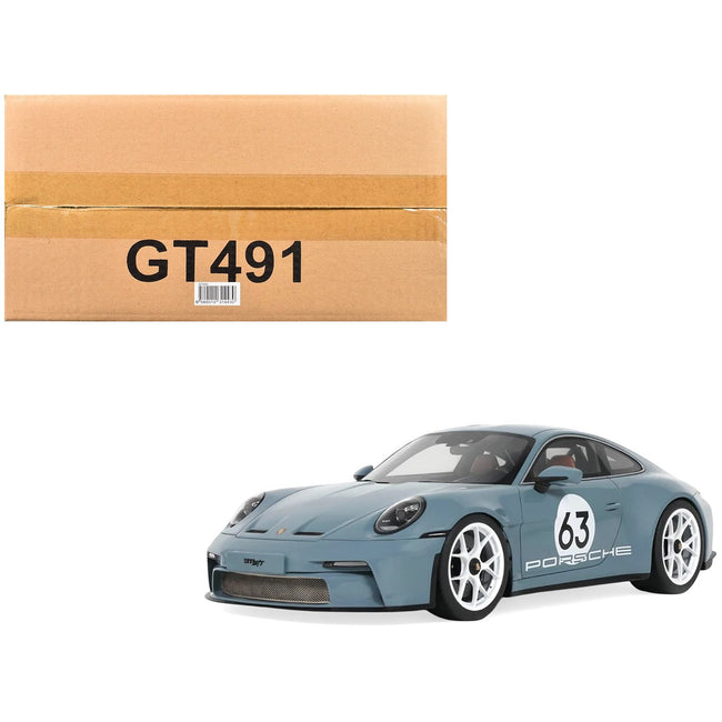 2024 Porsche 911 S/T #63 Shore Blue Metallic 1/18 Model Car by GT Spirit-GT Spirit-ModelCars.com