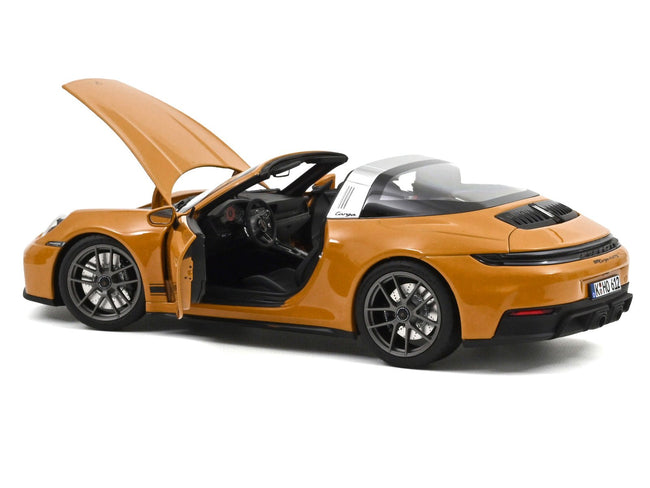 2024 Porsche 911 Targa Bahama Yellow with Black Stripes 1/18 Diecast Model Car by Norev-Norev-ModelCars.com