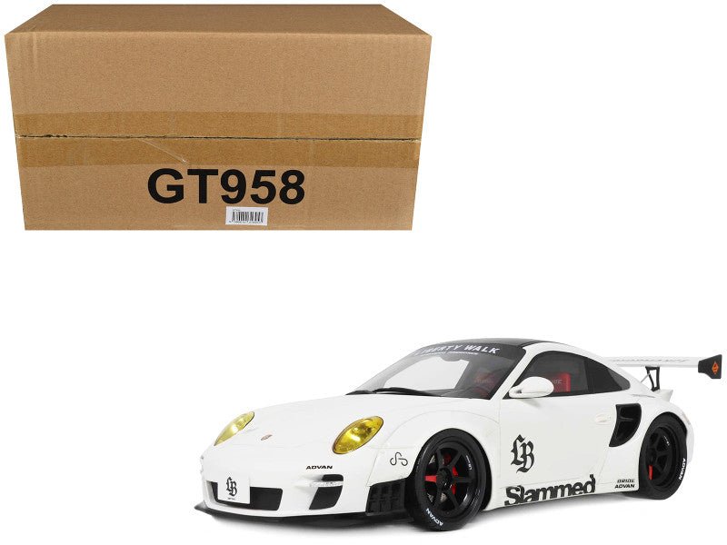 2024 Porsche 911 Turbo LB-Works White with Black Top 1/18 Model Car by GT Spirit-GT Spirit-ModelCars.com