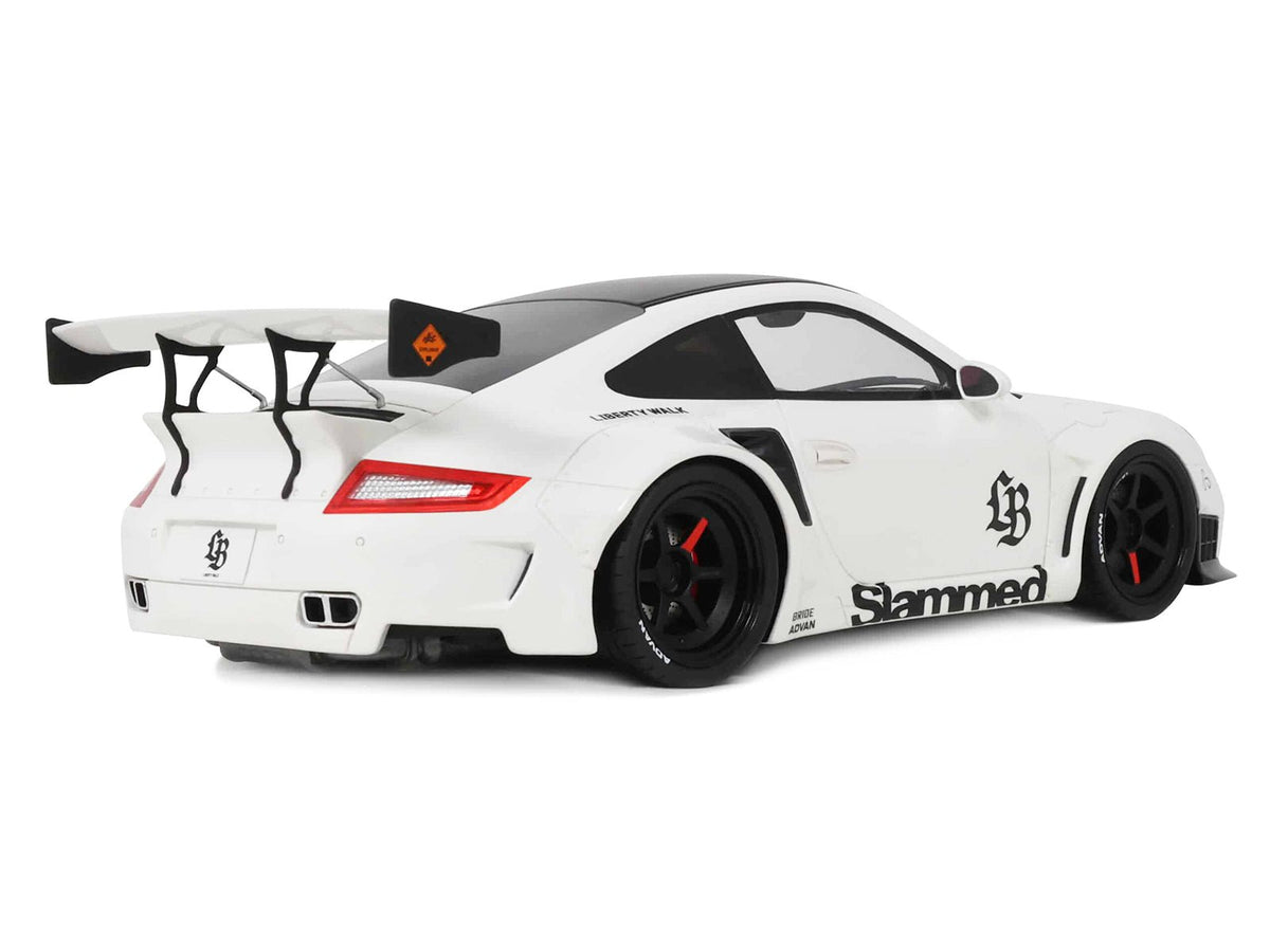 2024 Porsche 911 Turbo LB-Works White with Black Top 1/18 Model Car by GT Spirit-GT Spirit-ModelCars.com